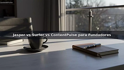 Jasper vs Surfer vs ContentPulse para Fundadores