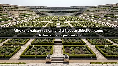 Aihekokonaisuudet vai yksittäiset artikkelit – kumpi edistää kasvua paremmin?