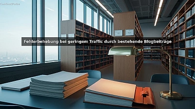 Fehlerbehebung bei geringem Traffic durch bestehende Blogbeiträge