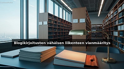 Blogikirjoitusten vähäisen liikenteen vianmääritys
