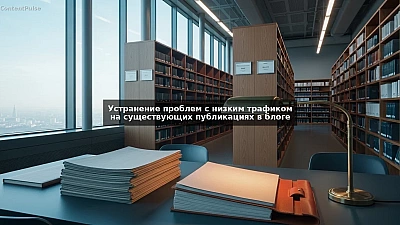 Устранение проблем с низким трафиком на существующих публикациях в блоге