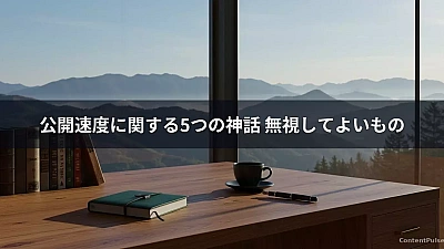 公開速度に関する5つの神話 無視してよいもの