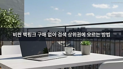 비싼 백링크 구매 없이 검색 상위권에 오르는 방법